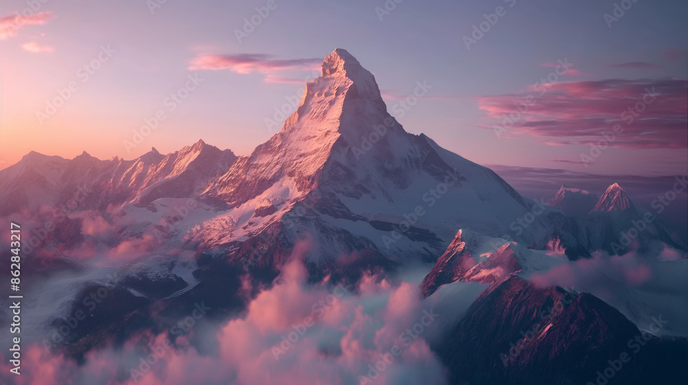Fototapeta premium sunrise over the mountains
