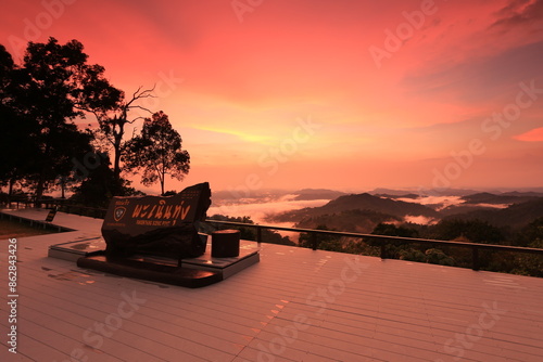 Scenic point of Khao Phanoen Thung Hill Kaeng Krachan National Park Phetchaburi Province, Thailand  photo