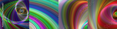 Abstract digital art background collection