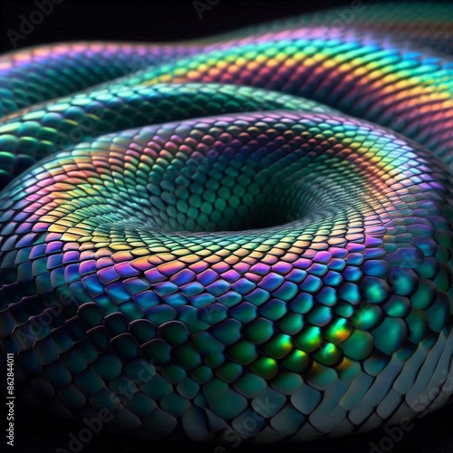  Iridescent snake skin