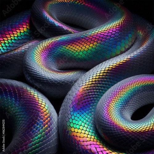  Iridescent snake skin