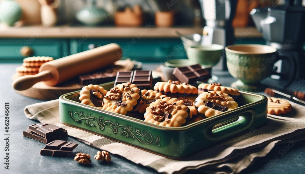 Butterkekse mit Schokolade Butterkekse mit Schokolade