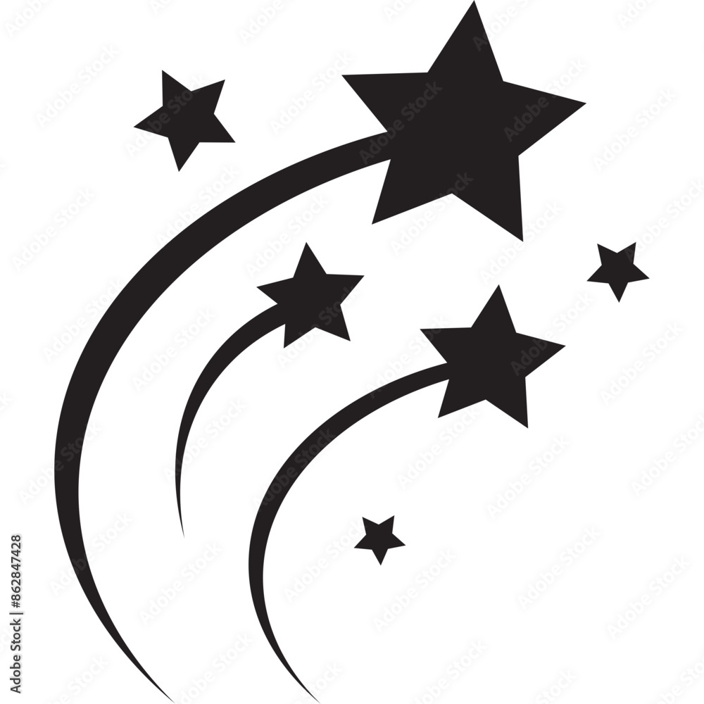 Flat Shooting Star Icon