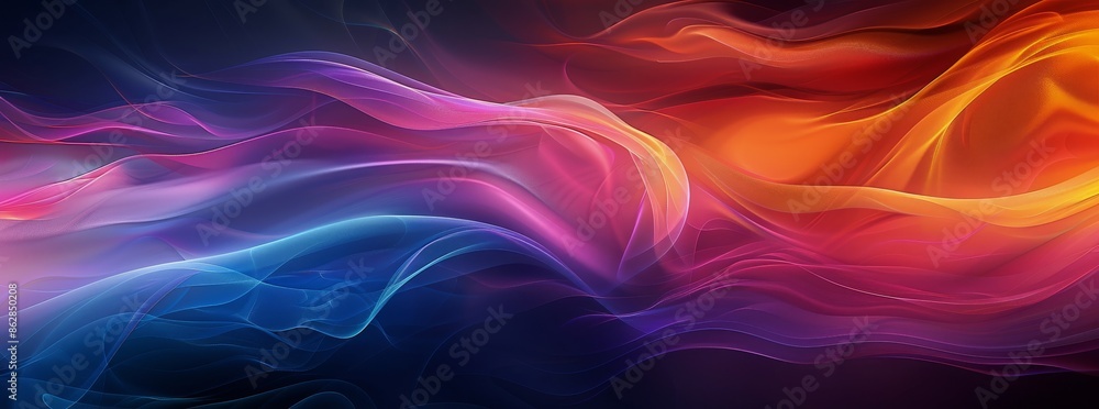 Abstract Colorful Swirling Lines Digital Art Background Abstract Colorful Swirling Lines Digital Art Background