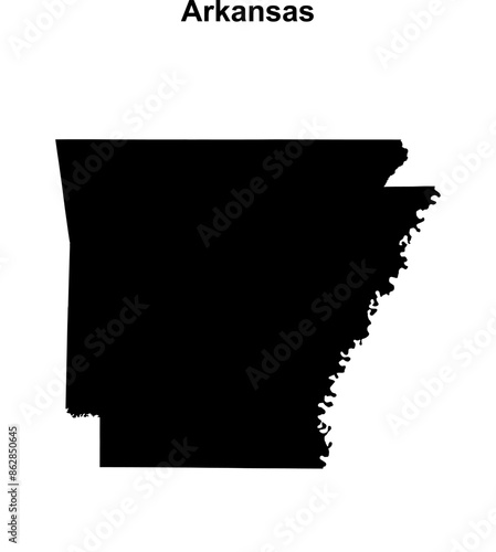 Arkansas outline map