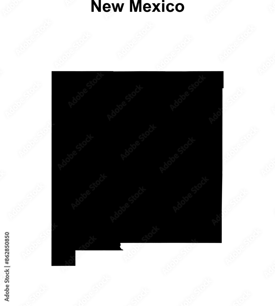 New Mexico outline map New Mexico outline map