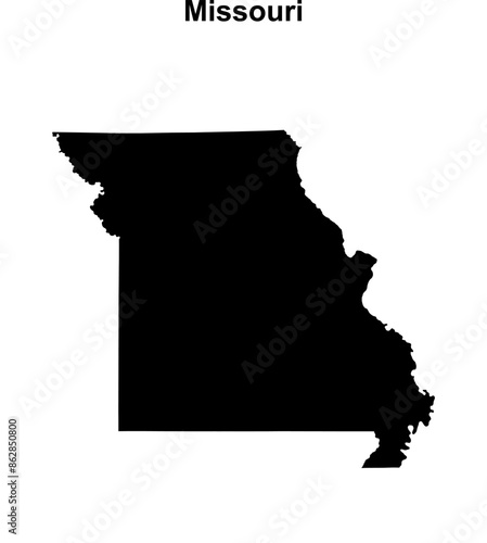 Missouri outline map
