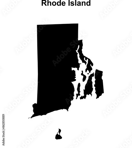 Rhode Island outline map