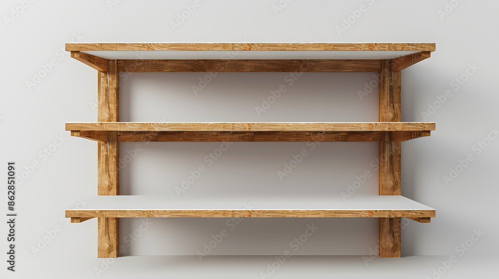 The minimal IKEA bookshelf with simple white shelves and a natural wood frame The minimal IKEA bookshelf with simple white shelves and a natural wood frame