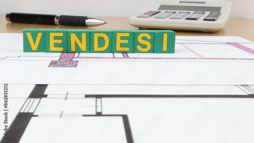 Obraz premium A FOR SALE sign for a real estate idea with copy space.