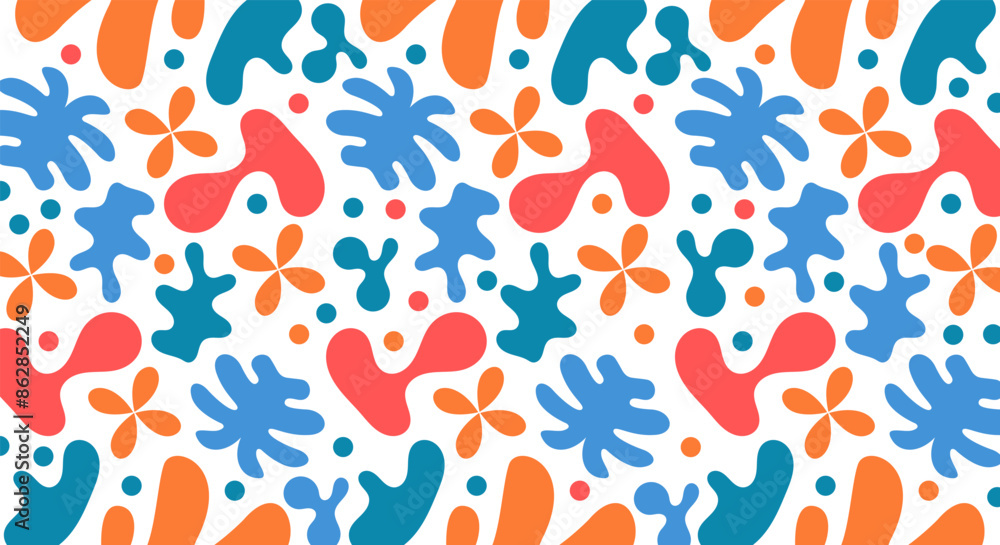 Colorful matisse pattern background Colorful matisse pattern background
