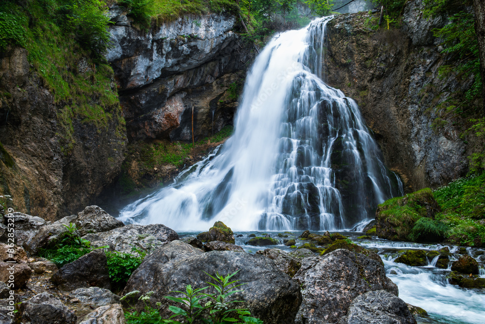 Breathtaking View of Gollinger Waterfall in the Austrian Alps Breathtaking View of Gollinger Waterfall in the Austrian Alps