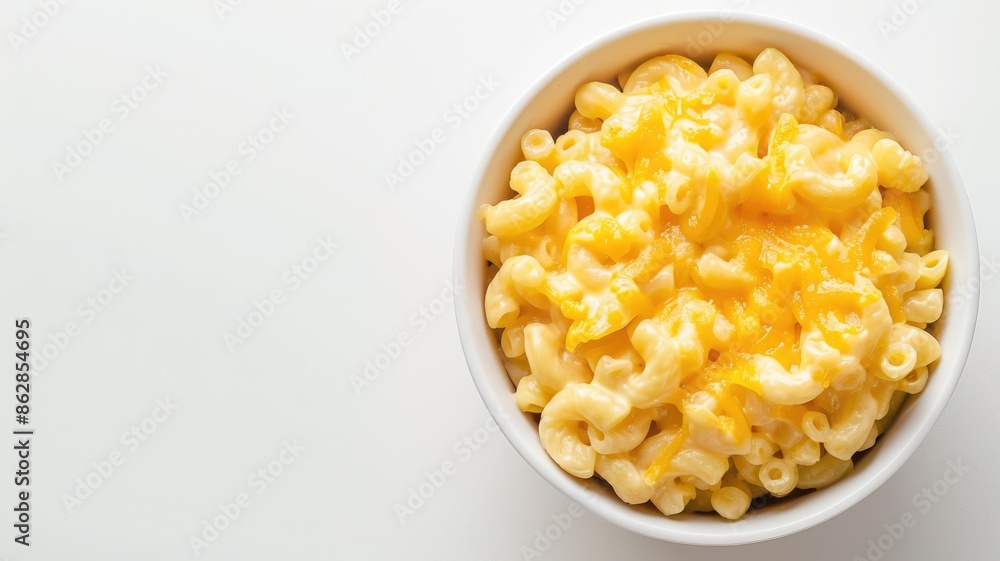Creamy macaroni and cheese in white bowl Creamy macaroni and cheese in white bowl