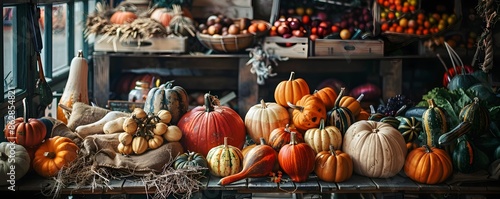 Rustic Autumn Harvest Marke...