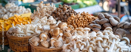 Assorted Mushrooms Displaye...