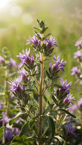 Wallpaper Mural Purple flowers of origanum vulgare or common oregano wild marjoram Torontodigital.ca