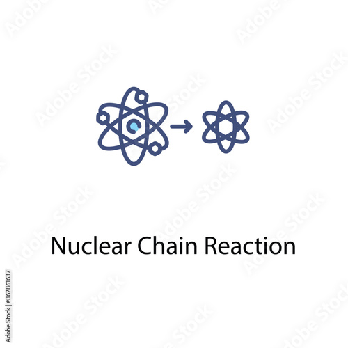 Nuclear Chain Reaction vector icon