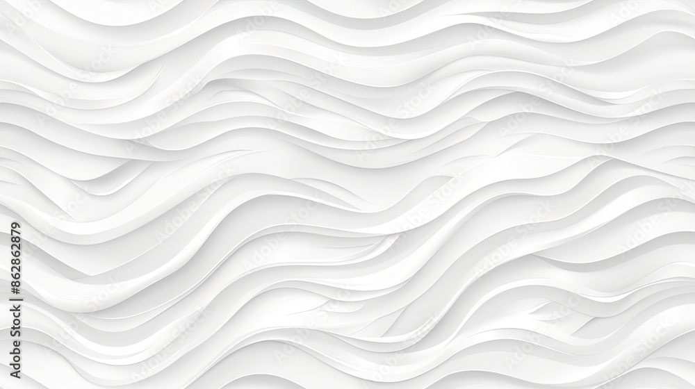 A close-up view of a white, abstract wavy pattern. The texture creates an illusion of depth and movement SEAMLESS PATTERN A close-up view of a white, abstract wavy pattern. The texture creates an illusion of depth and movement SEAMLESS PATTERN