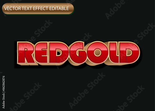 Gold editable text style effect. Vector text effect with luxury concept