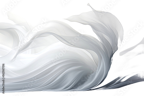 Abstract smoke of banana leaf drawing sketch Isolated on transparent background