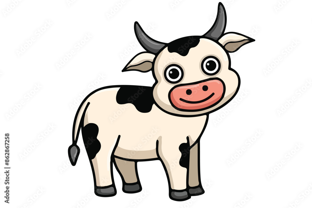 Obraz premium Cute cow cartoon Stock Vector