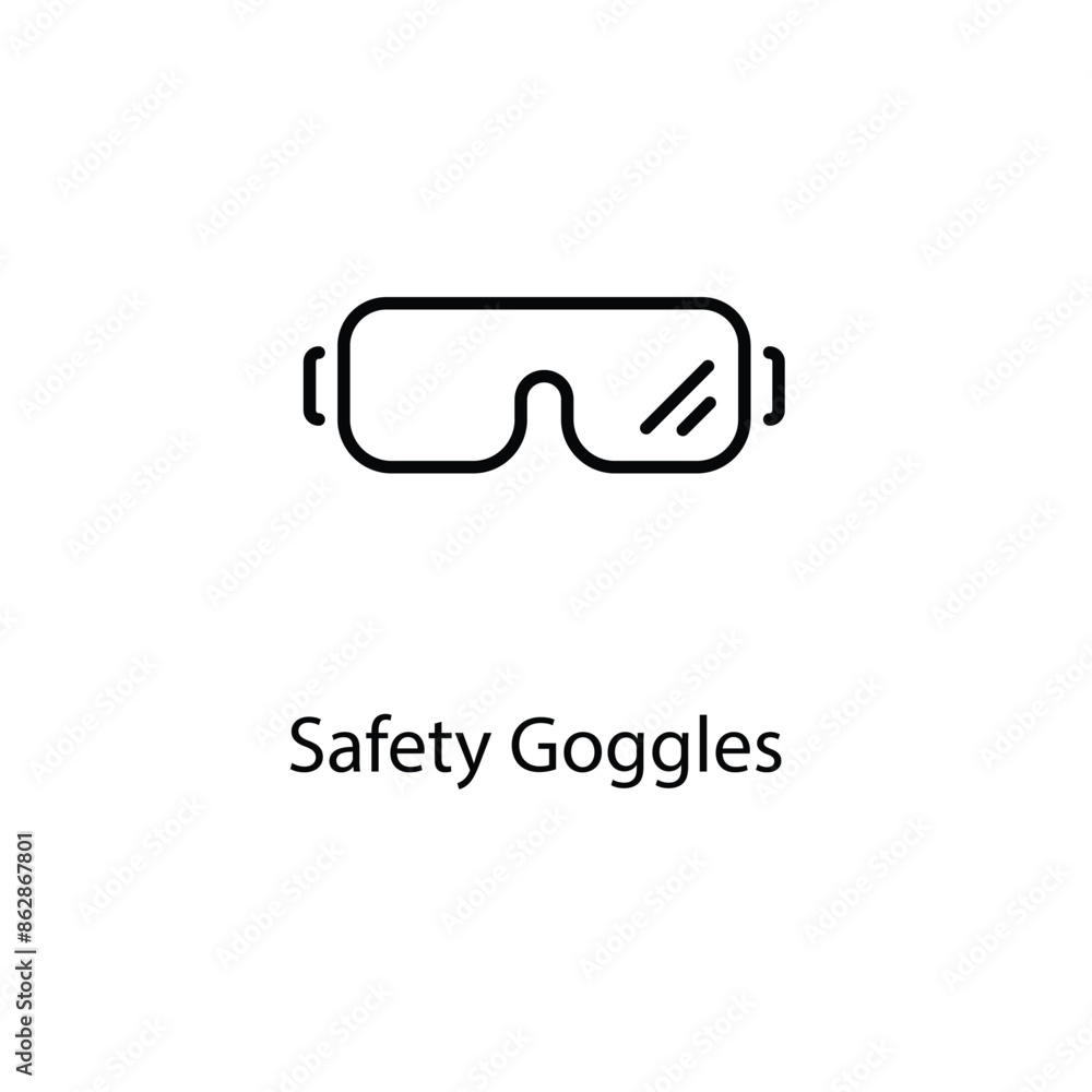 Safety Goggles vector icon Safety Goggles vector icon