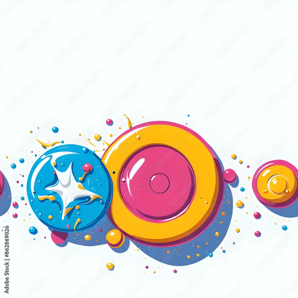 Bright Circles, Seamless Background Bright Circles, Seamless Background