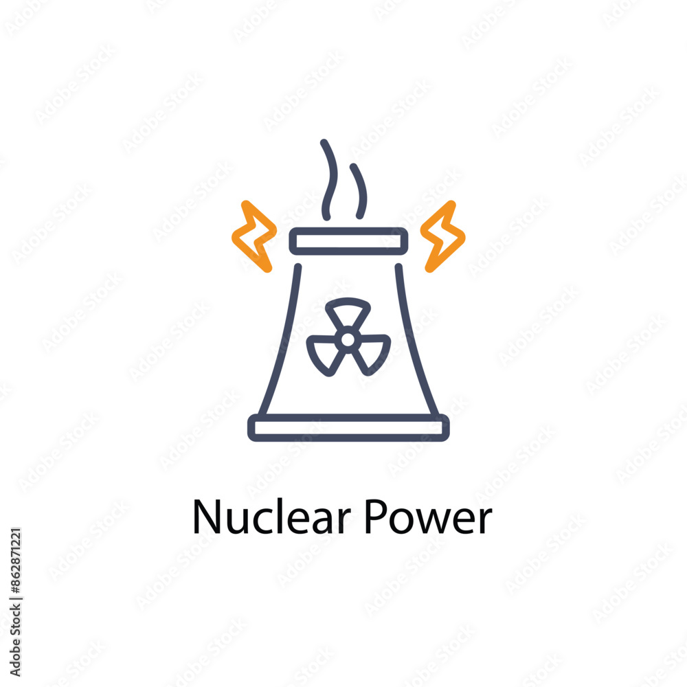 Fototapeta premium Nuclear Energy vector icon