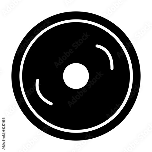 Compact Disk Glyph Icon