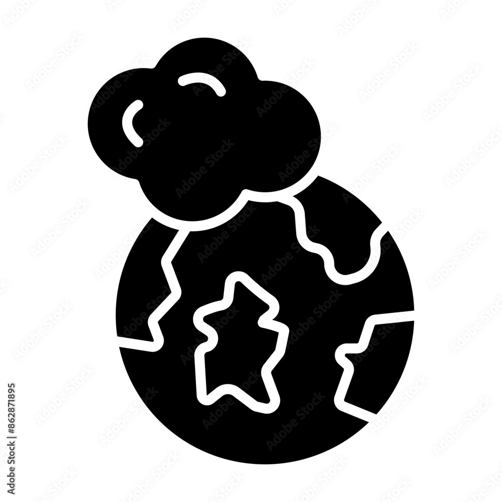 Earth Glyph Icon Earth Glyph Icon