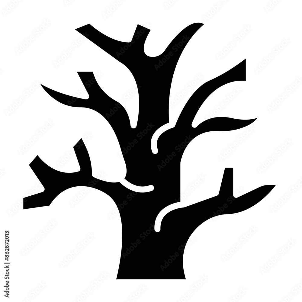 Dry Tree Glyph Icon
