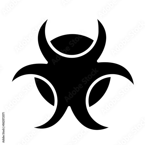 Biohazard Glyph Icon