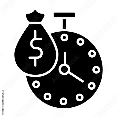 Payment Time Glyph Icon