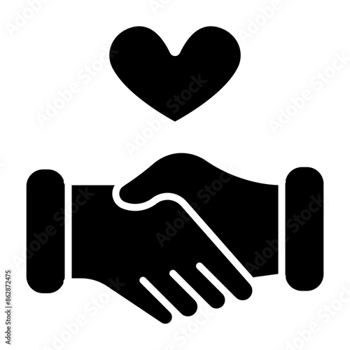 Handshake Glyph Icon