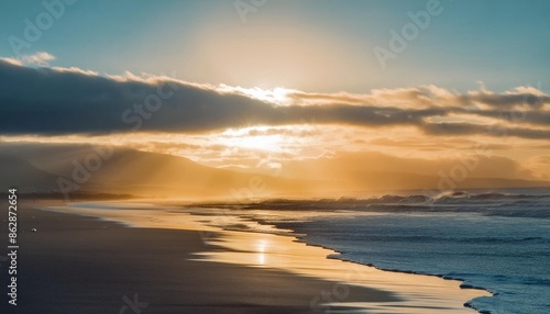 sunset on the beach