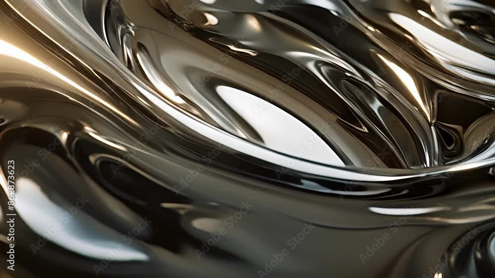 The contrast between light and dark creates depth in this macro texture shot of highly polished chrome. The contrast between light and dark creates depth in this macro texture shot of highly polished chrome.