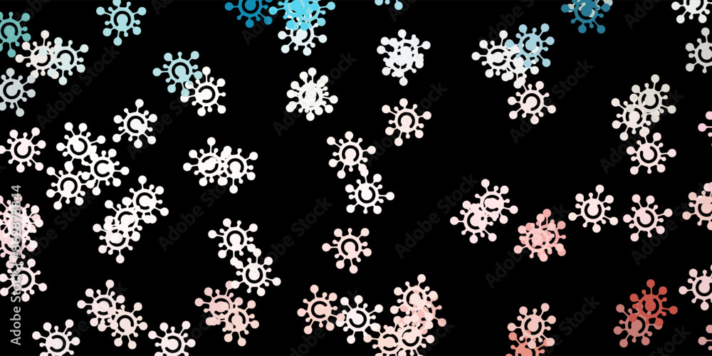 Dark pink, green vector template with flu signs. Dark pink, green vector template with flu signs.