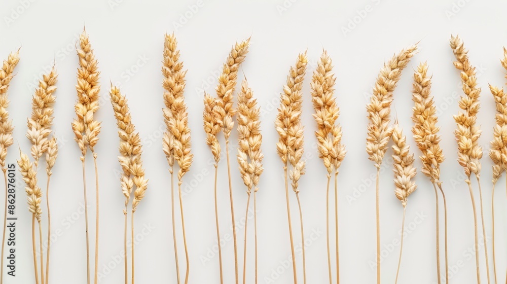 The wheat stalks on white The wheat stalks on white