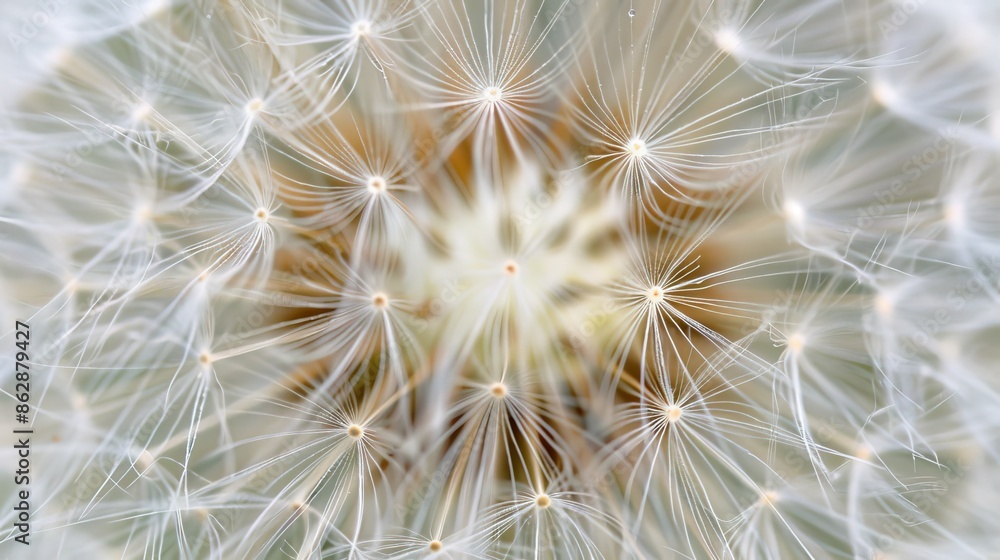 Macro photo of a large white dandelion. depth of field of flowers Abstract nature background Macro photo of a large white dandelion. depth of field of flowers Abstract nature background