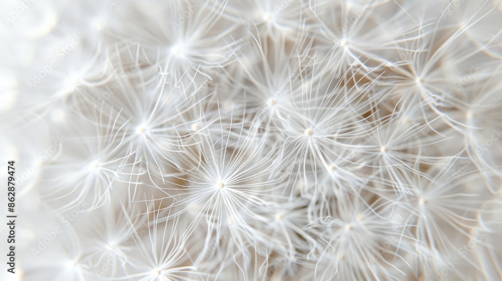 Macro photo of a large white dandelion. depth of field of flowers Abstract nature background Macro photo of a large white dandelion. depth of field of flowers Abstract nature background