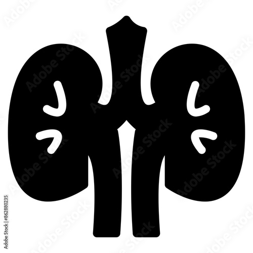 Human lung icon for app and website