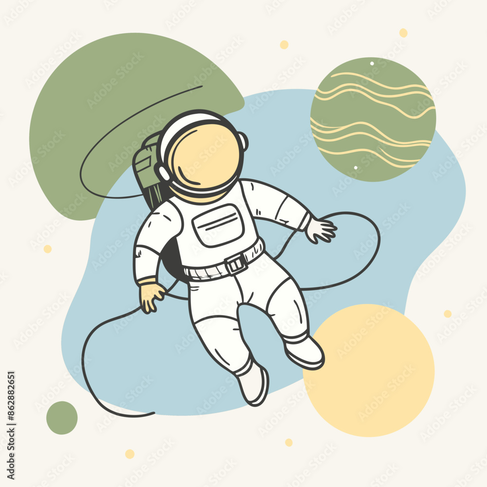 vector illustration of astronaut vector illustration of astronaut