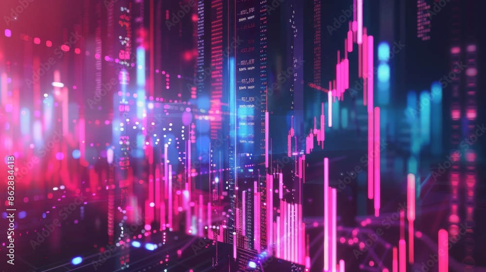 Abstract Digital Financial Data Visualization Abstract Digital Financial Data Visualization