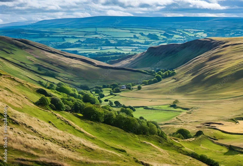 A view of the Pennines between Yorkshire and Lancashire A view of the Pennines between Yorkshire and Lancashire