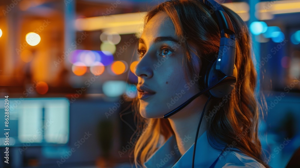Customer Support Specialist in Modern Office - Generative AI Customer Support Specialist in Modern Office - Generative AI