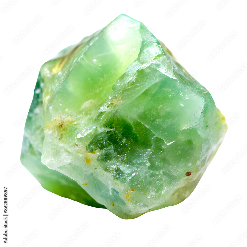 Green Fluorite Crystal Close-Up on Dark Background Green Fluorite Crystal Close-Up on Dark Background