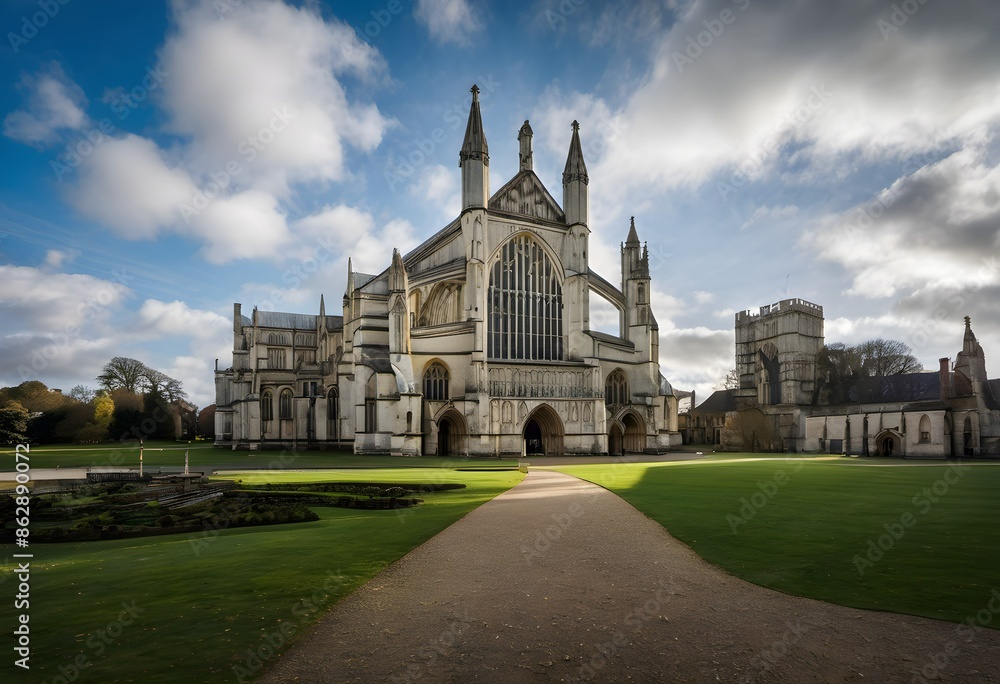 A view of Winchester Cathedral A view of Winchester Cathedral