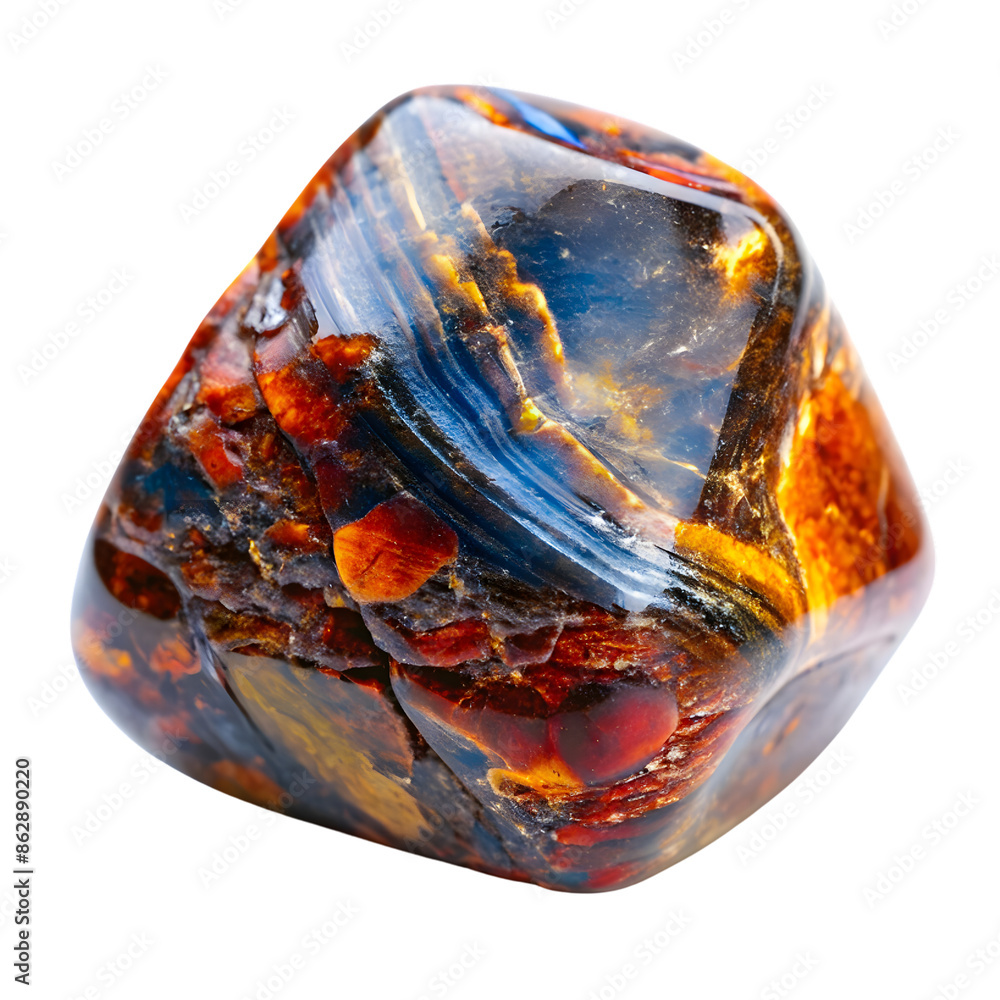 Polished Pietersite Gemstone Close-Up Polished Pietersite Gemstone Close-Up