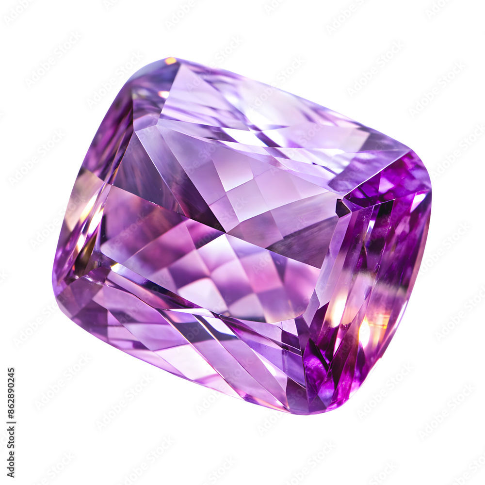 Radiant Faceted Purple Amethyst Close-Up Radiant Faceted Purple Amethyst Close-Up