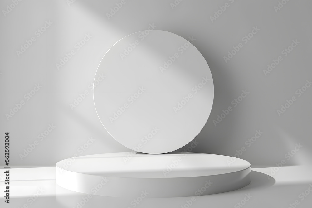 3d white round podium mock up 3d white round podium mock up
